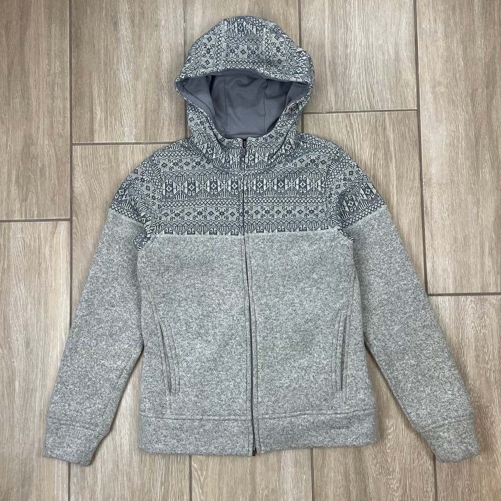 Patagonia Better Sweater Icelandic Hoody Womens Small Gray Knit Fleece Jacket